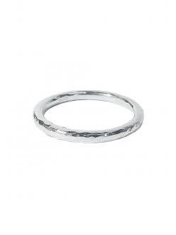 Серебряное кованное кольцо Круглое