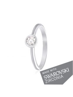 Серебряное Кольцо SWAROVSKI ZIRCONIA К2С/456