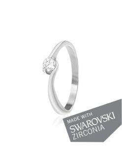 Серебряное Кольцо SWAROVSKI ZIRCONIA К2С/458