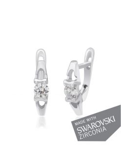 Срібні Сережки SWAROVSKI ZIRCONIA С2С/090