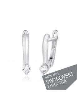Срібні Сережки SWAROVSKI ZIRCONIA С2С/209