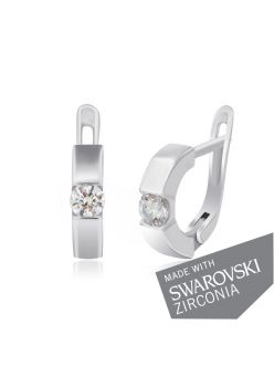 Срібні Сережки SWAROVSKI ZIRCONIA С2С/414