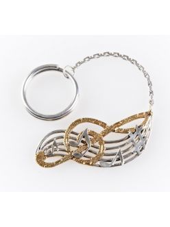 Silver Key chain "Treble clef"