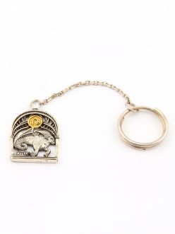 Silver Key chain with Signs of the Zodiac "Capricorn"