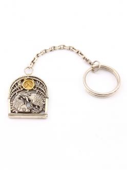Silver Key chain with Signs of the Zodiac "Pisces"