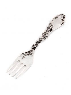Silver Baby Fork "Roses"