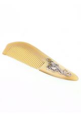Horn comb inlaid with silver "Beauty"