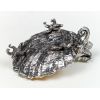 Silver caviar plate "Seahorse"