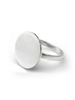 Срібний перстень Круг