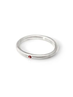 Серебряное кольцо Круглое с цирконием