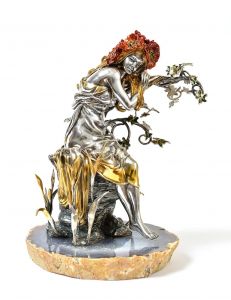 Silver statue figurine "Summer Girl"