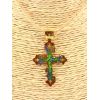 Серебряный крест с эмалью Виноградная лоза