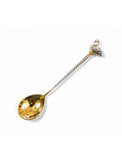 Silver teaspoon "Swan"