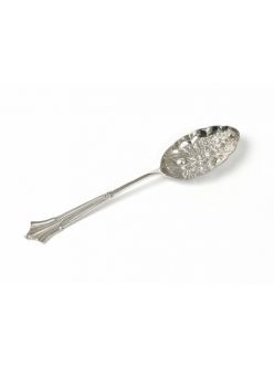 Silver serving spoon for fruits