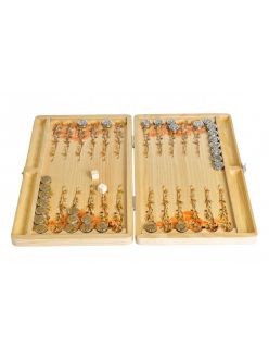 Silver Backgammon game "Tigers or Elephants" (small)