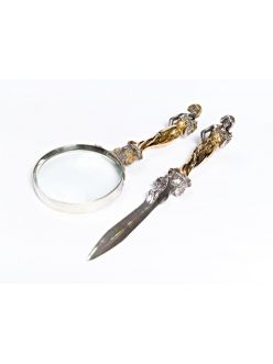 Silver Paper knife and loupe "Virgin"