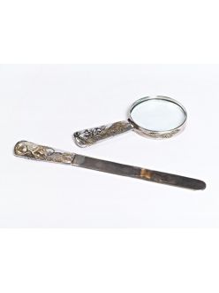 Silver Paper knife and loupe "Rat"