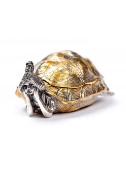 Silver ashtray "Girl-Turtle"