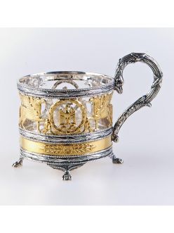 Silver Glass-holder "Gryphon"