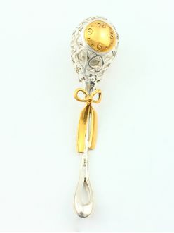 Silver rattle "Bow"