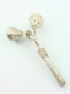 Silver rattle "A boy with bells"