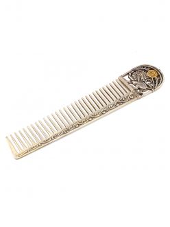 Silver Hair comb with Signs of the Zodiac "Leo"
