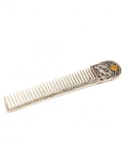 Silver Hair comb with Signs of the Zodiac "Cancer"
