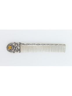 Silver Hair comb with Signs of the Zodiac "Sagittarius"