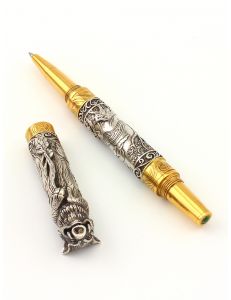 Ручка Кабан зі смарагдом