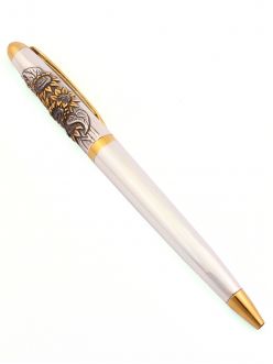 Автоматическая серебряная ручка Подсолнухи