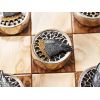 Silver Board game checkers "Rats against Ravens"