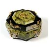 Silver Jewelry box made with Serpentinite