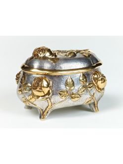 Silver Jewelry box "Roses"
