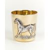 Silver glass with Signs of Chinese Zodiac "Horse"