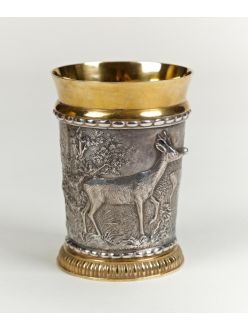 Silver glass "Deer Hunting"