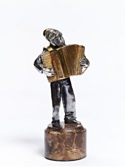Silver Figurine "Jew with a accordion"