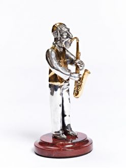 Silver Figurine "Jew with saxophone"