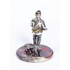 Silver Statue figurine "Hunter with pipe"
