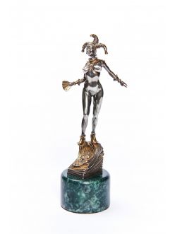 Silver Statue figurine "Joker-Stripper"