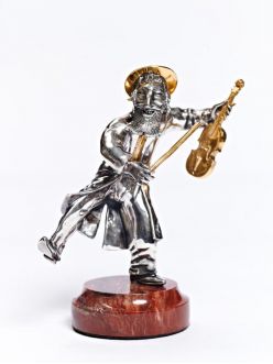 Срібна Статуетка Танцюючий скрипаль