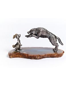 Figurine "Wolf and Hare"