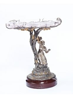 Silver and crystal vase "Virgin"