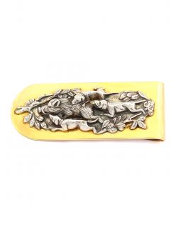 Silver Banknote clip "Hunting"